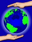 Earth in hands photo