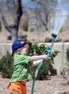 Boy with hose