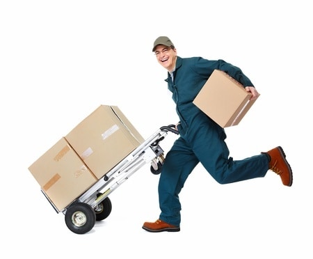 package delivery man cart