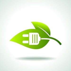 energy efficiency plug green leaf