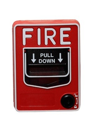 Fire pull down warning