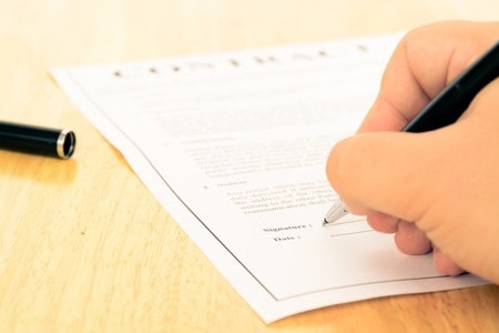 signing a state specific legal form