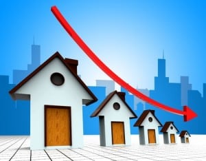 house housing decrease down chart graph
