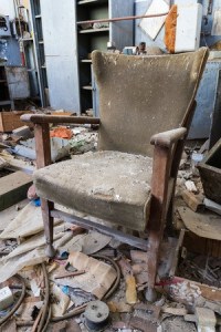 old damaged chair