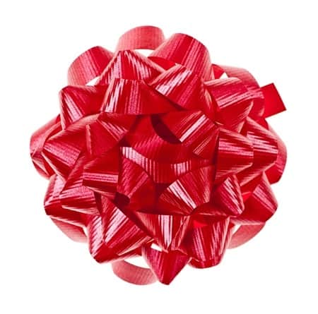 red bow gift present wrapping