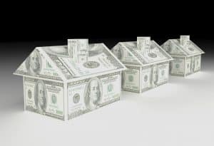 Real Estate Finance house made from dollars made in3d software