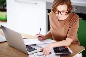 Woman Doing Accounting