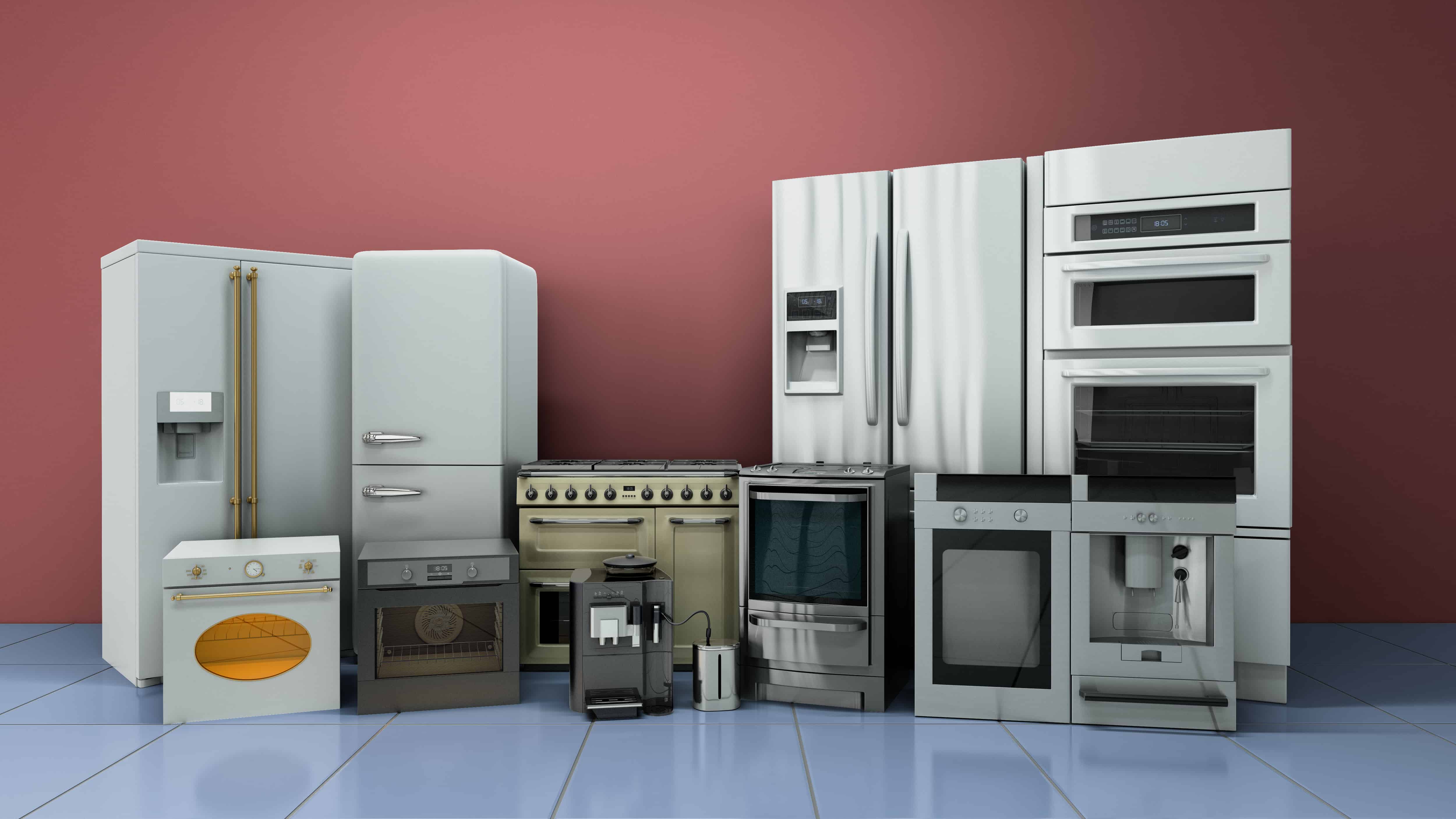 Kitchen,Appliances,In,Supermarcket,3d,Render,Image