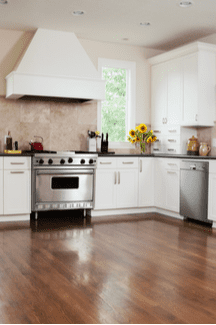 kitchen with hardwood flooring shutterstock_143613358