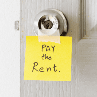 Pay the rent post-it Shutterstock_226744927