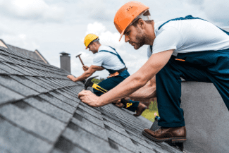 Repairing a roof Shutterstock_1479491051