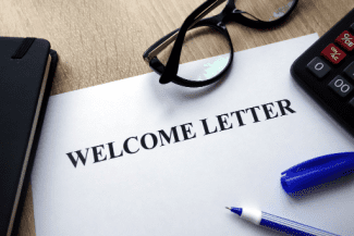 Welcome letter Shutterstock_1254673636