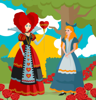 Red Queen and Alice Shutterstock_1024250059
