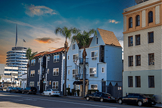 Hollywood apartment houses Shutterstock_2242494987