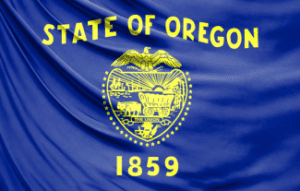 Oregon State flag Shutterstock_1669716139