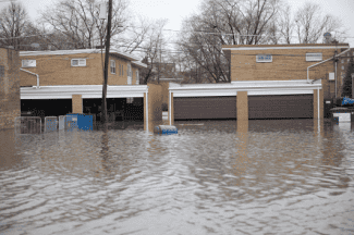 Flooded alley Shutterstock_202873720