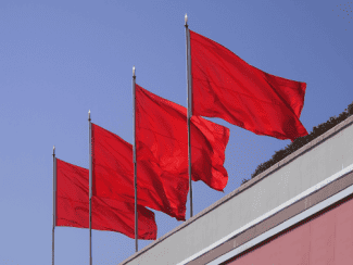 Four red flags Shutterstock_86947183
