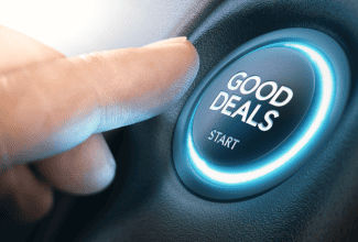 Pushing Good Deals button Shutterstock_741374881