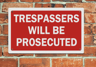 No trespassers Shutterstock_63630421